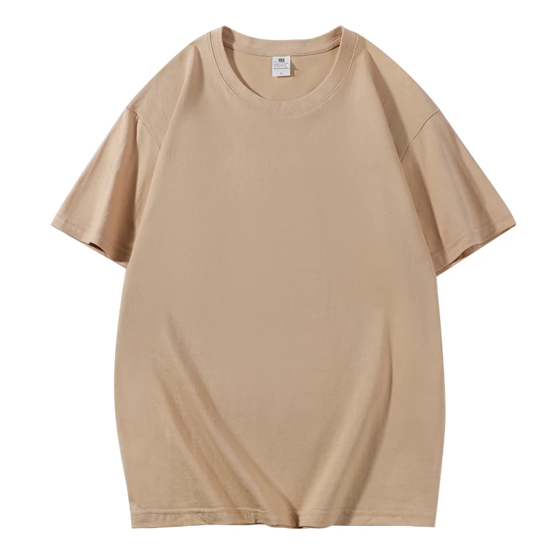 

100% Cotton Solid T Shirts Men's and Women's Short Sleeve White Tees Casual Breathable Loose Round Neck T-shirt Couple Tops