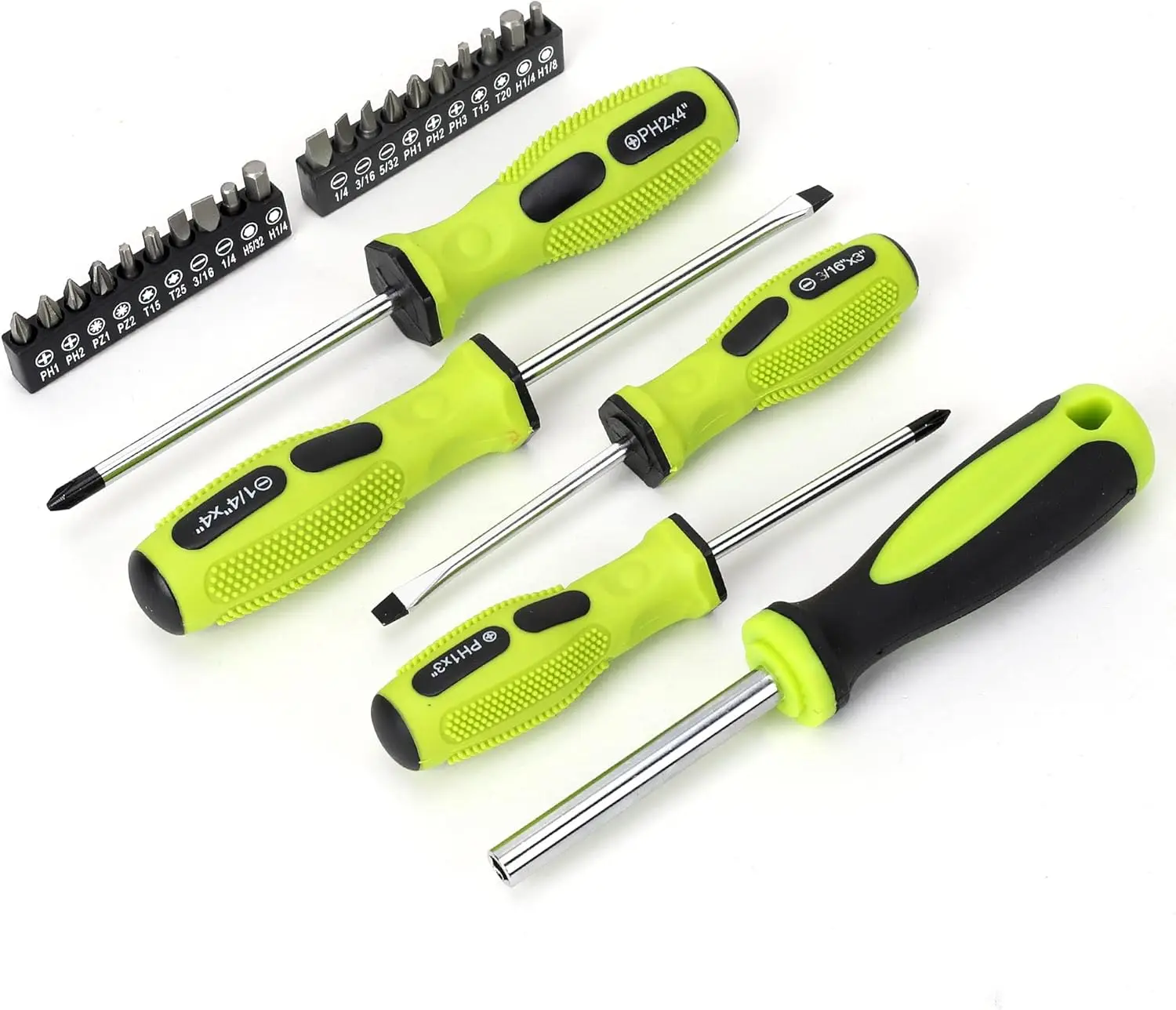 215-Piece Home Repairing Tool Set with 12-Inch Wide Mouth Open Storage Bag Household Hand Tool Kit Green