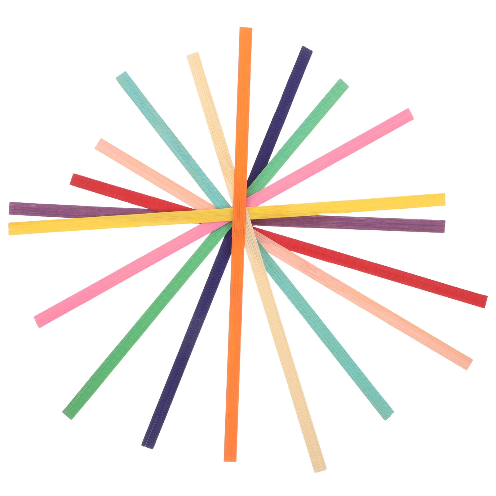 

150Pcs Colored Bamboo Strips Flat DIY Basket Weaving Cane Webbing Furniture Repair Craft Materials Flat Cane Webbing