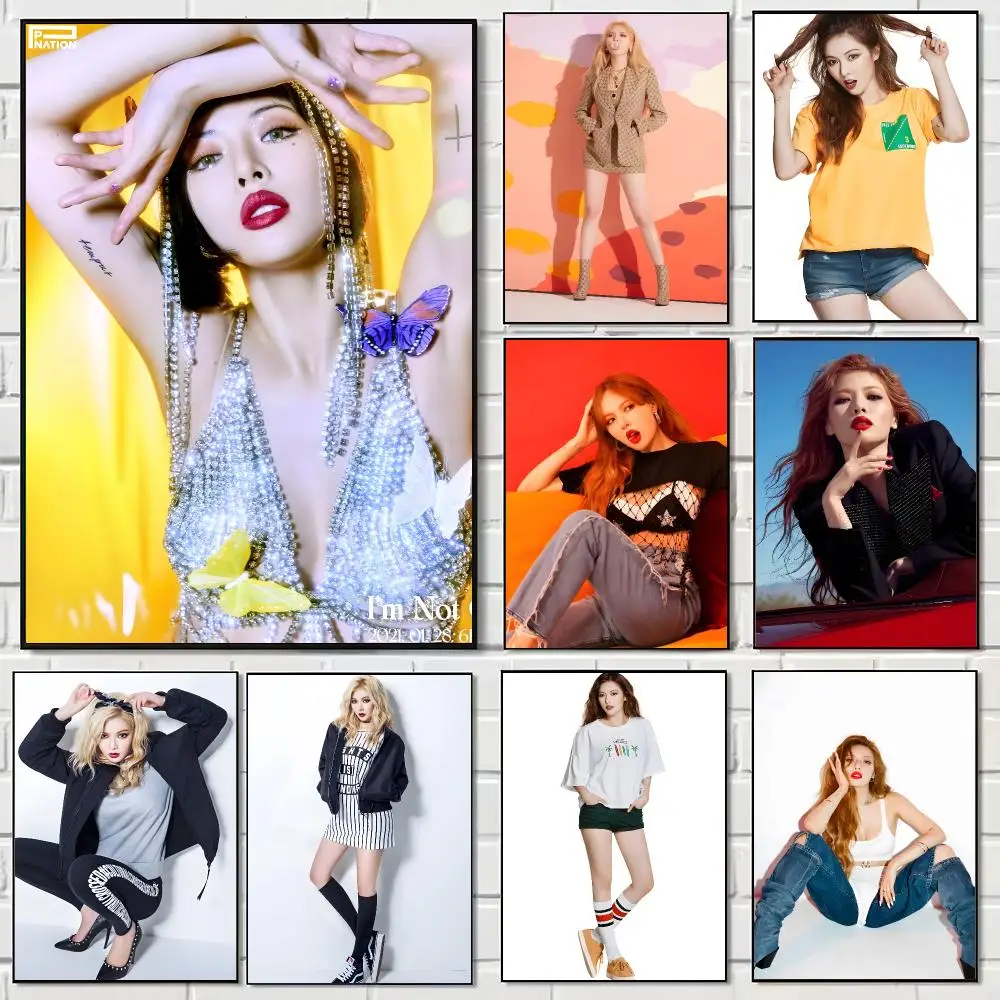 Singer H-Hyuna Poster Pegatina artistica HD autoadhesiva impermeable para salon dormitorio
