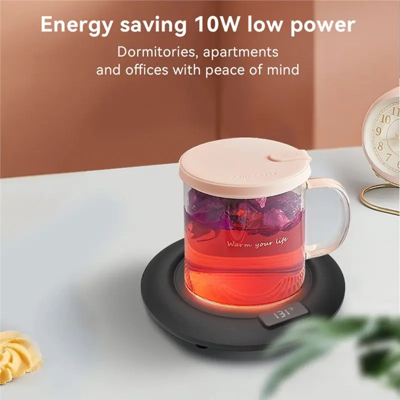 A38T-Coffee Cup Warmer Heated Coaster Thermostatic Function Control Waterproof Portable USB Constant Temperature Heating Pad