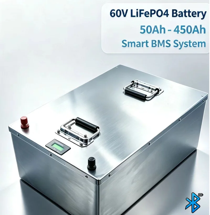 60V 80Ah‑200Ah Li‑ion Power Pack Integrated Bluetooth BMS Durable Energy Solution For Golf Cart Off‑Road Vehicle Max 12000W Outp