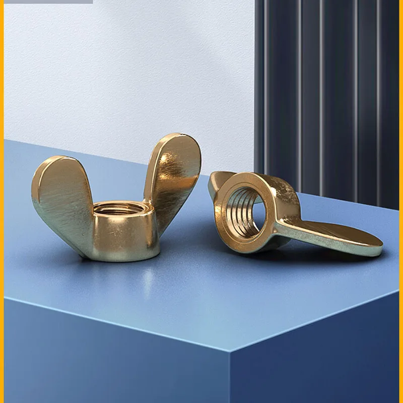 

1Pcs Brass Butterfly Wing Nuts M3 M4 M5 M6 M8 M10 M12 Yuanbao/Horn Screw Cap Of Sheep Grade 4.8 Locking Hand Nut