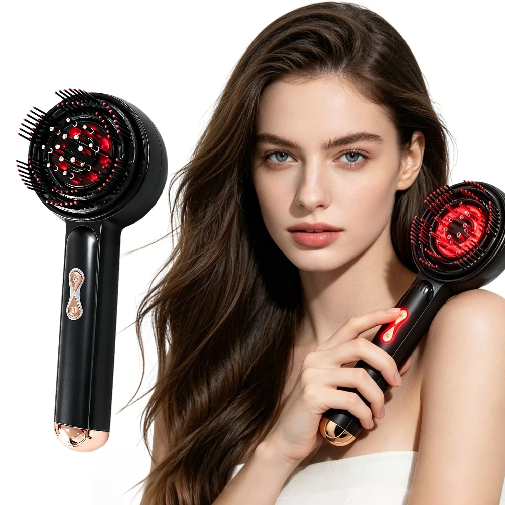 

Adjustable Electric Scalp Kneading Massage Comb Head Relax Massager Oil Applicator Hair Growth Comb Essence Oil Nourishes Scalp