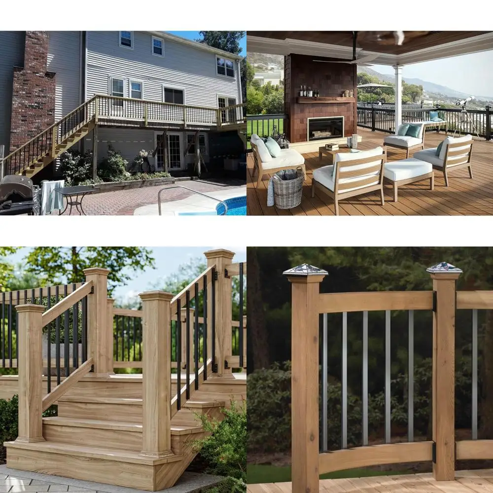 

50 Pack Deck Balusters, 26 Inch Metal Spindles for Outdoor Railing and Porch Stairs with Ends & Screws