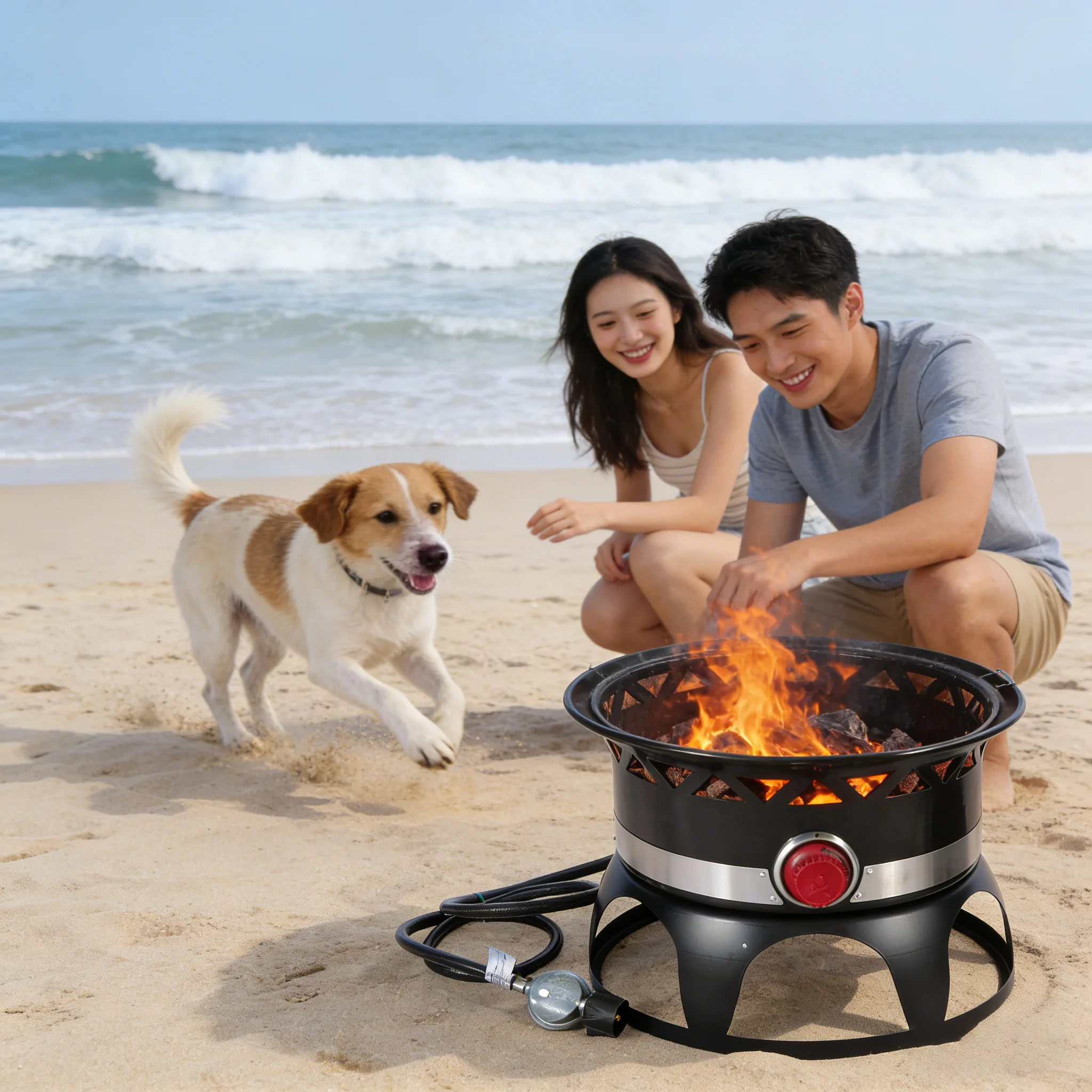 

！@Hot Sale Modern Fire Pit Outdoor Portable Propane Gas Fire Pit for Patio Garden Camping