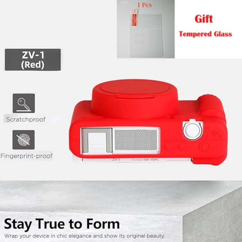 غطاء حماية من السيليكون لغطاء الكاميرا لهاتف Sony ZV1 غطاء سيليكون + فيلم مقسى مجاني #1