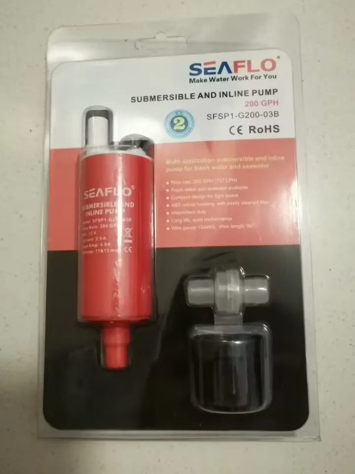 

Портативный линейный насос SEAFLO 12 В 280 галлонов в час SFSP1-G280-02A/12 В 500 галлонов в час SFSP1-G500-02A для погружного насоса для яхт на колесах