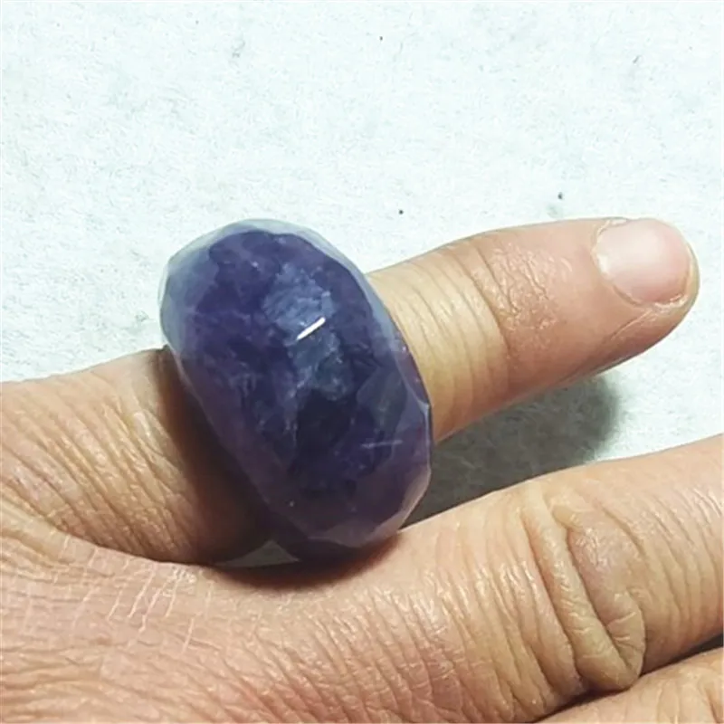 

1 шт. модные женские кольца натуральный аметист содалит черный оникс розовый кварц материал 11 мм диаметр отверстия граненая поверхность