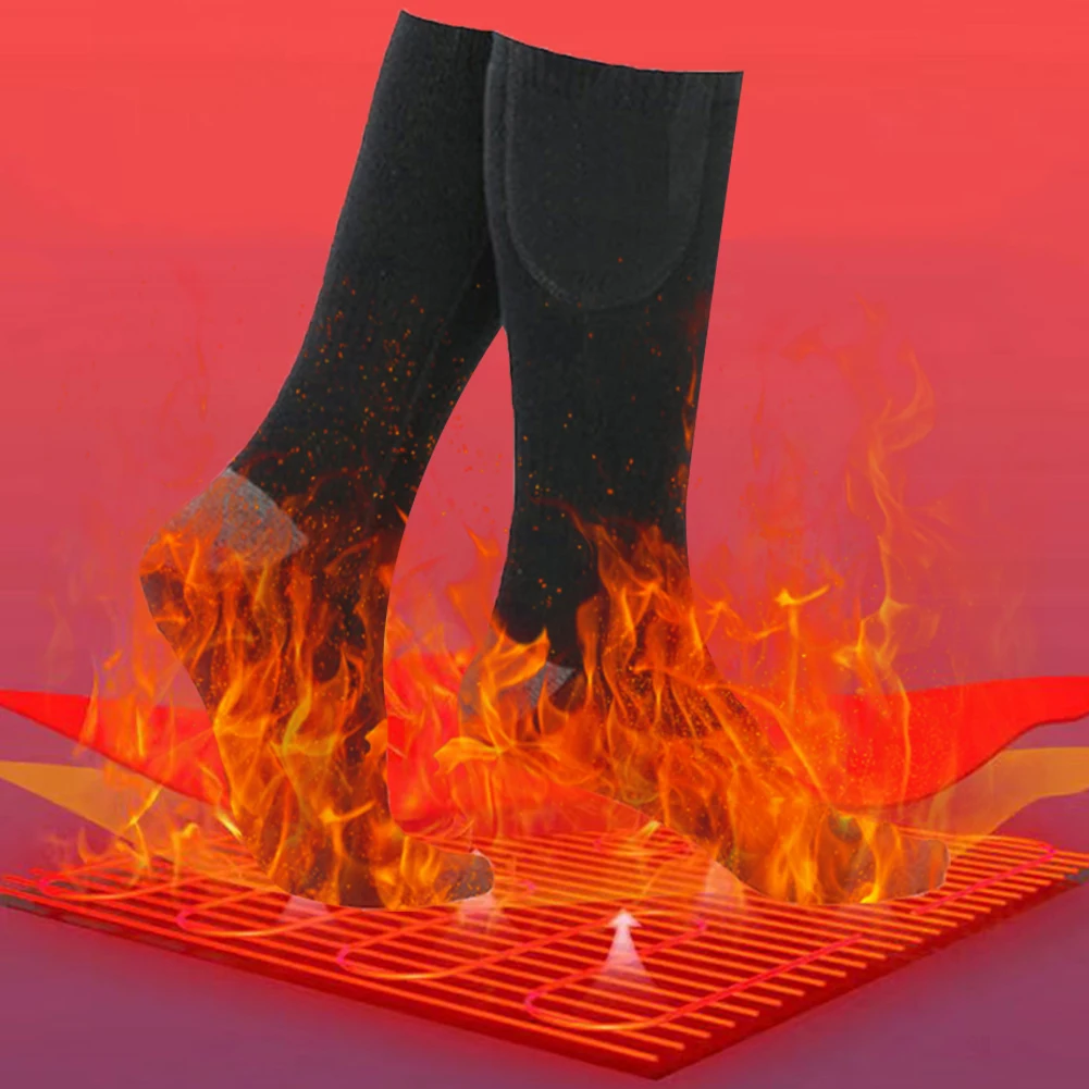 Electric Heated Socks 3 Level Temperature Electric Heating Socks Cold-Proof Foot Warmers Fast Heating for Outdoor Skiing Hiking