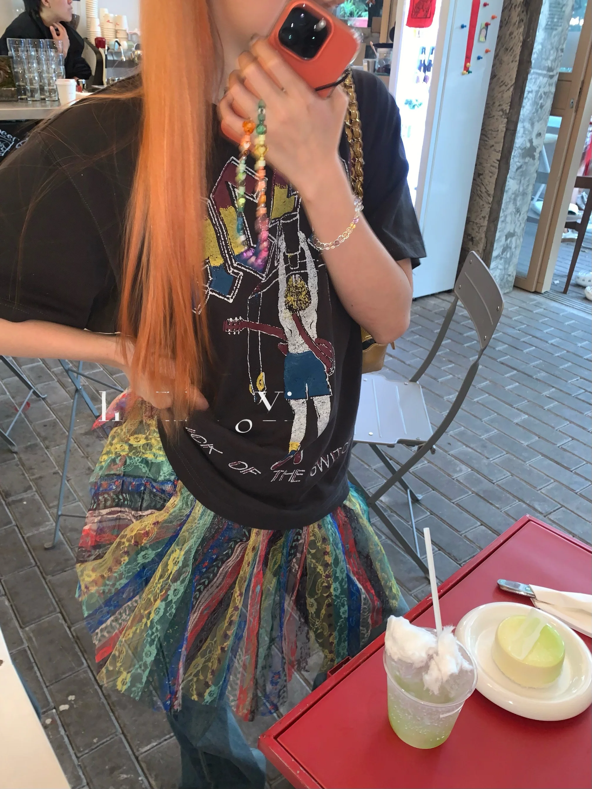 

Original the Hang ey High Street Faionable Summer ort Sve Printed T-irt Women's Faion Commute Sle Kore...