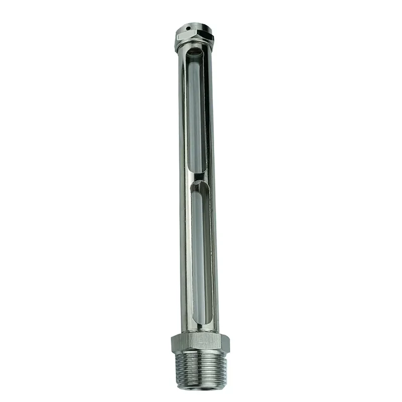 High Temperature Resistant Straight Tube Type Silver Tubular Liquidometer Oil Level Window Dn10dn15dn20 Oil Mirror