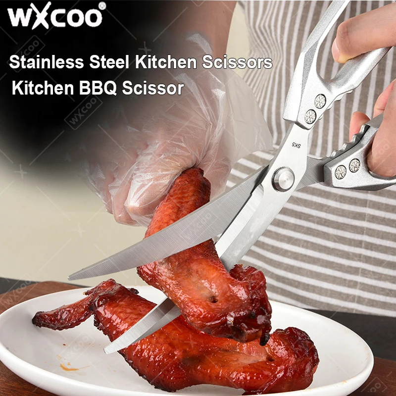 Kitchen Scissors All Purpose Chicken Bone BBQ Extended Scissors Japanese Cooking Scissor for Cut Fish Scale Meat Vegetable