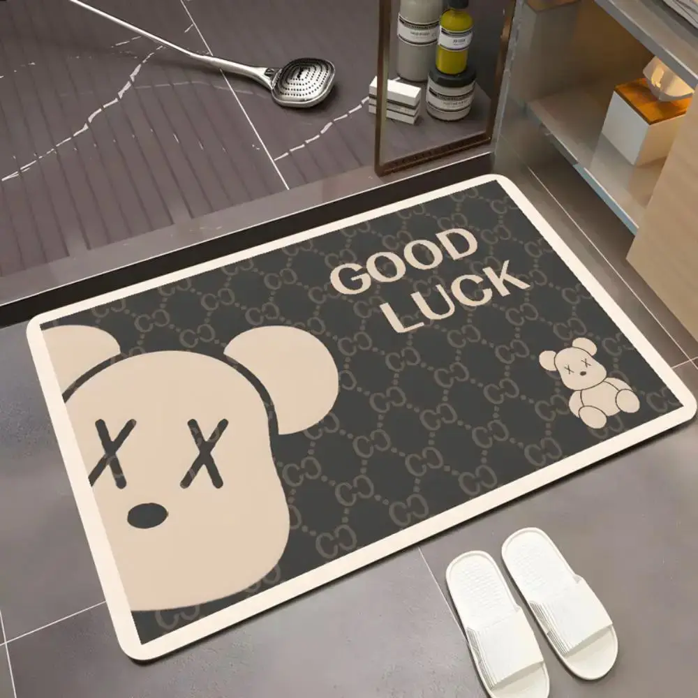 

VIKAMA Diatomaceous Earth Carpet Light Luxury Kitchen Entry Rug Bathroom Mat Toilet Easy Clean Non-Slip Washable Home Decor