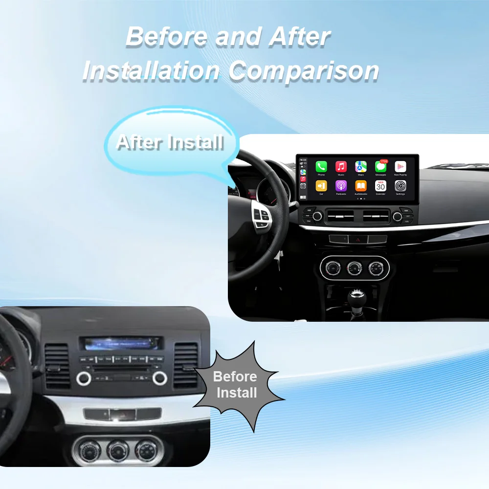 12.3 inch Android 16 DSP Stereo for Mitsubishi Lancer EX LHD 2010-2017 Car Radio GPS Navi 2.5D IPS HD Touch Screen BT WiFi Unit