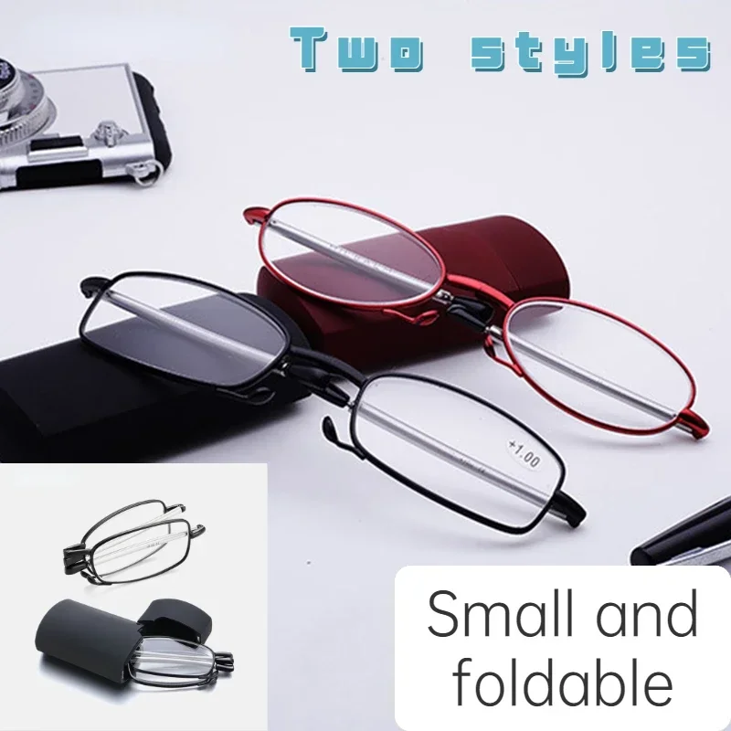 

Fashion Portable Foldable Anti Blue Light Presbyopia Eyeglasses Mini High Quality Eyewear Retro Style Reading Glasses