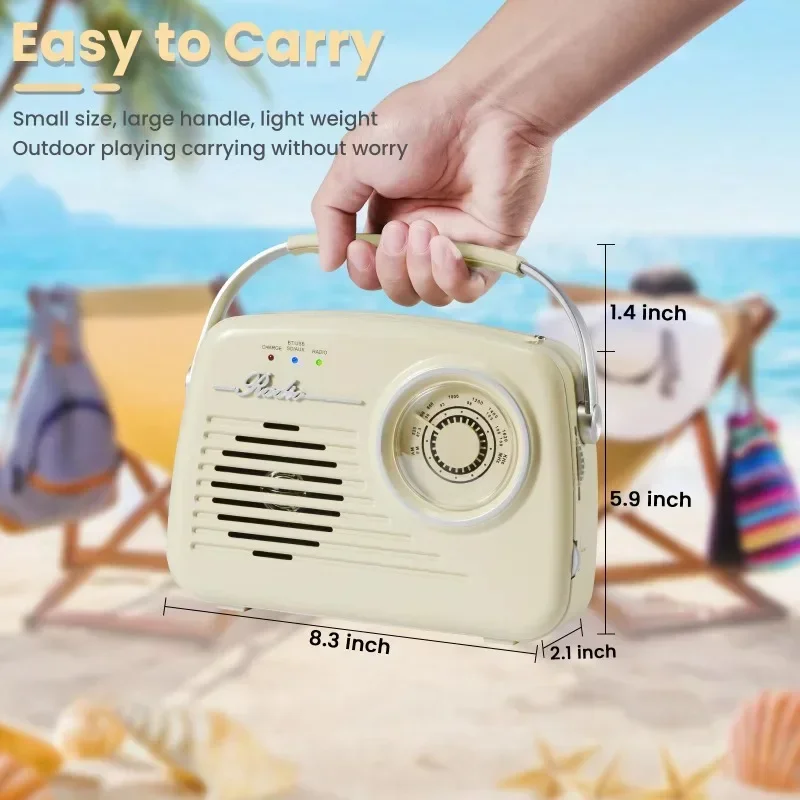 P350 Retro Style Multifunctional Bluetooth Radio with USB/DC/BT/SD/FM/AUX