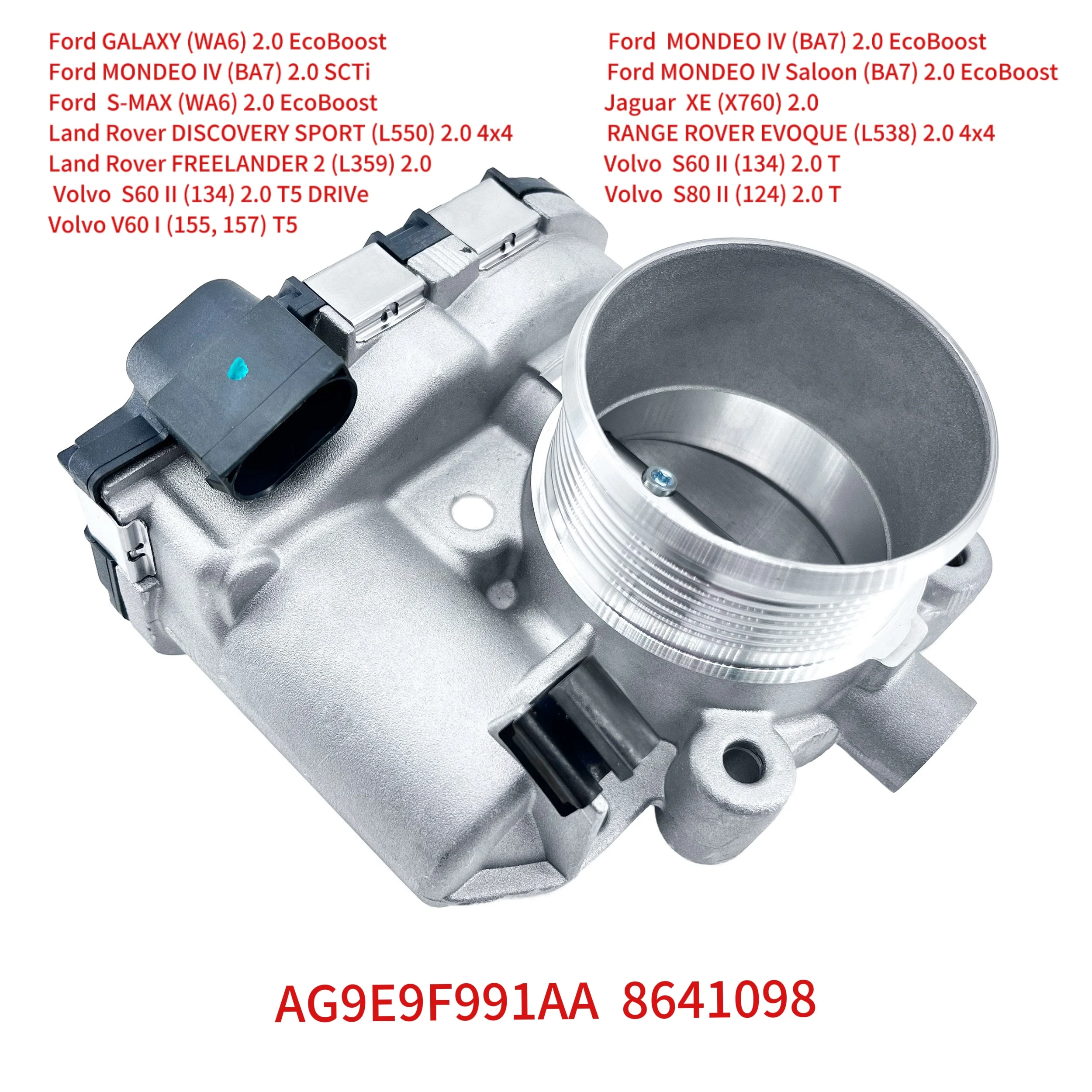 

Дроссельная заслонка 8641098, совместимая с Ford GALAXY/MONDEO/Jaguar/Land Rover RANGE ROVER EVOQUE/Volvo S60 S80 V60 XC60