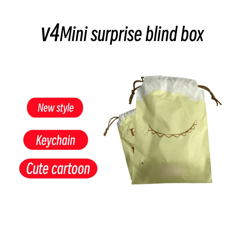 Mini V4 vinilo de alta calidad muñeco de peluche monstruo sorpresa caja ciega llavero de energía grande accesorio de muñeca