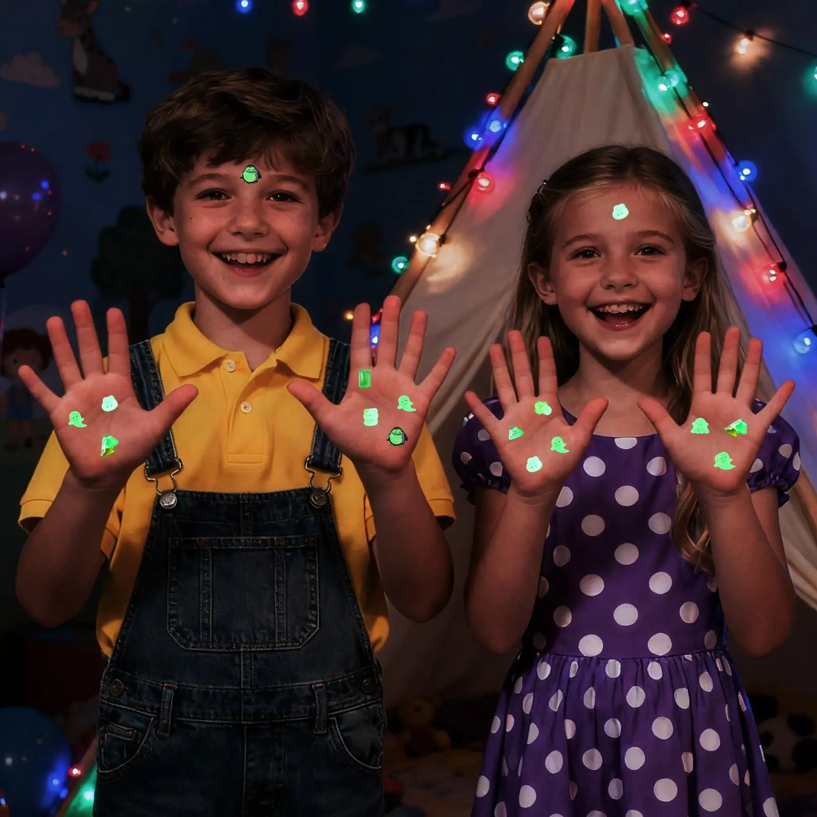 

3D Stickers For Kids Glow In The Dark Aesthetic Stickers Decor 6 Sheet Decorative Decals For Phone Case Notebook Scrapbooking