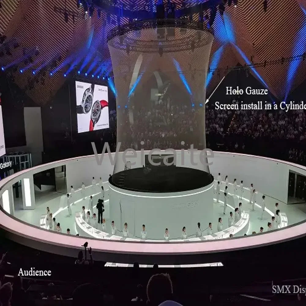 

Large Stage 3x5 Meter Holographic Mesh Screen Film Holo Projection Gauze 3D Hologram Holo Projector System Outdoor Holo Mesh