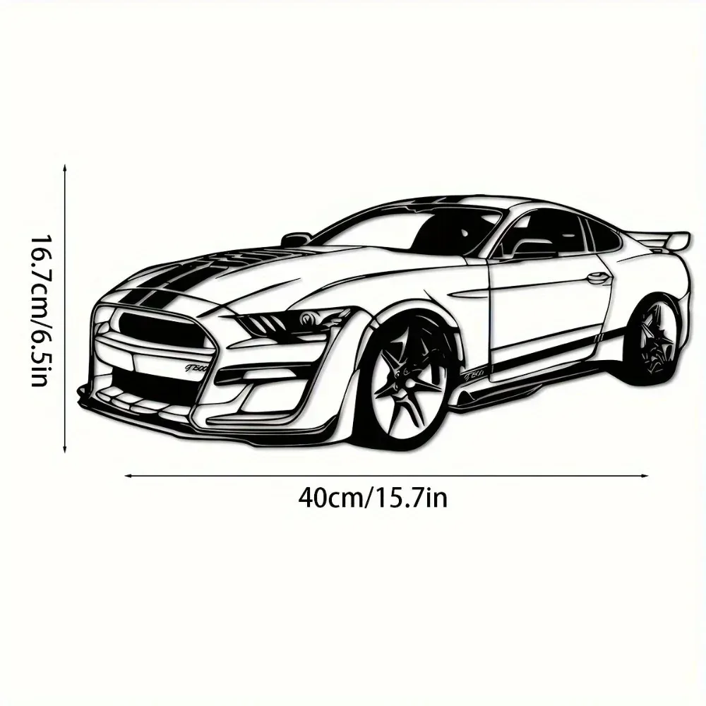 Exceptional Art Deco Metal Car Wall Sculpture Unique Sports Car Design Gift for Car Enthusiasts