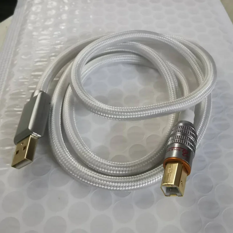 8 Core Pure Sterling Silver Cable Super Soft OTG USB A To USB B 2.0 3.0 Type-c USB-C USB A DAC Cord