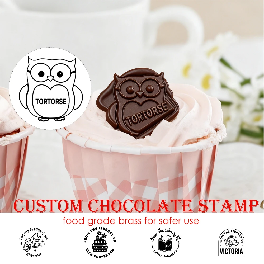 Owl Penguin Bee Creature Custom Chocolate Stamps Food Grade Brass Head Logo Design Personalized for DIY Party Dessert Cupcake