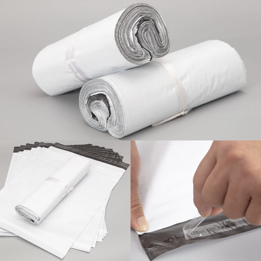 28*42cm 100pcs Self-adhesive Packaging Bag Sealing Waterproof Sealed Express Mail Bag Express Logistics Dustproof Delivery Bag