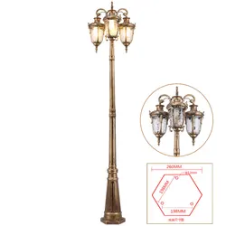 (H≈2.6M)Garden Lights Street Lights Lawn Flowers Park Lights Waterproof Outdoor Villa High Pole Lights Landscape