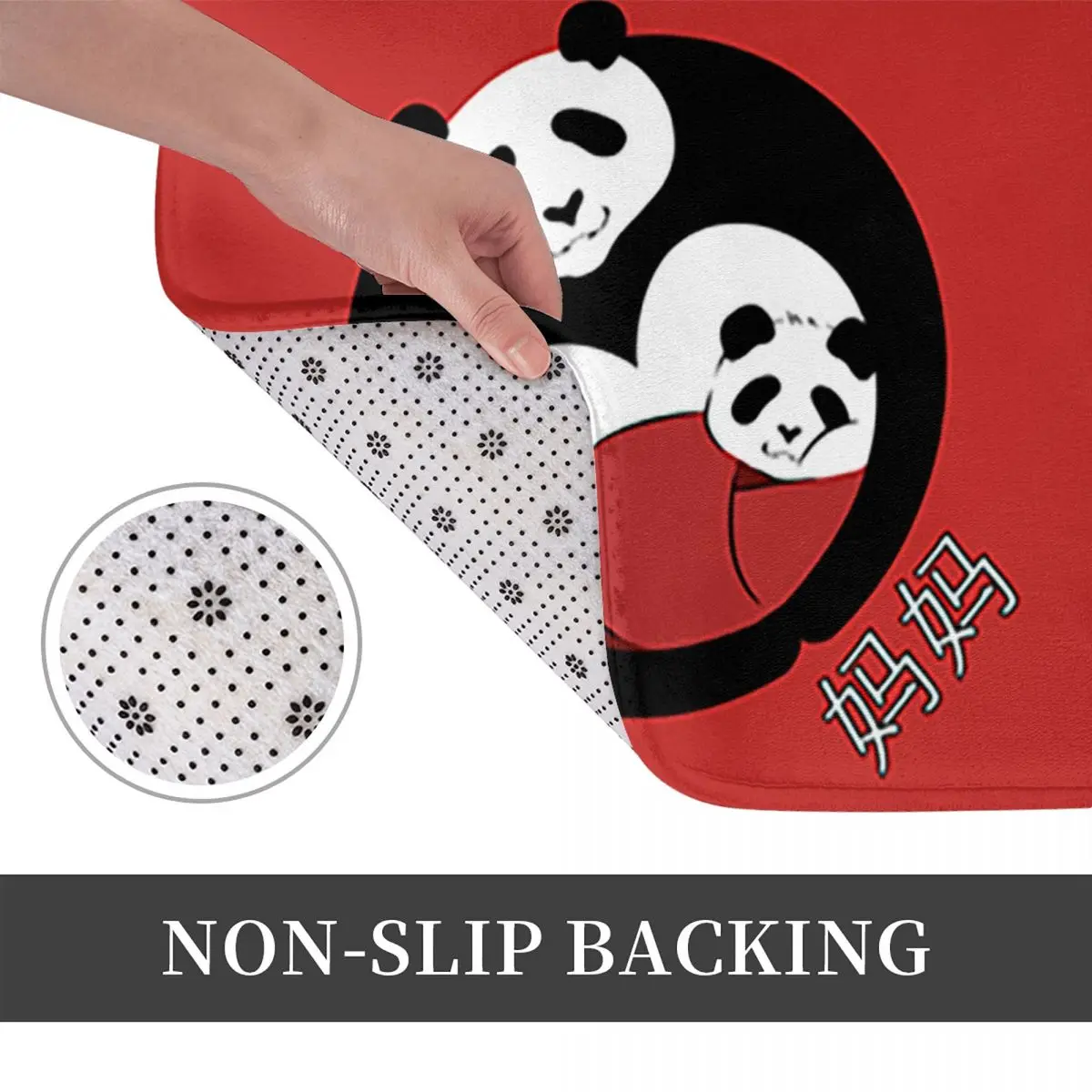 Panda Mama Doormat Kitchen Entrance Home Floor Mat Non-slip Carpet Rug for Bedroom Footpad Mats