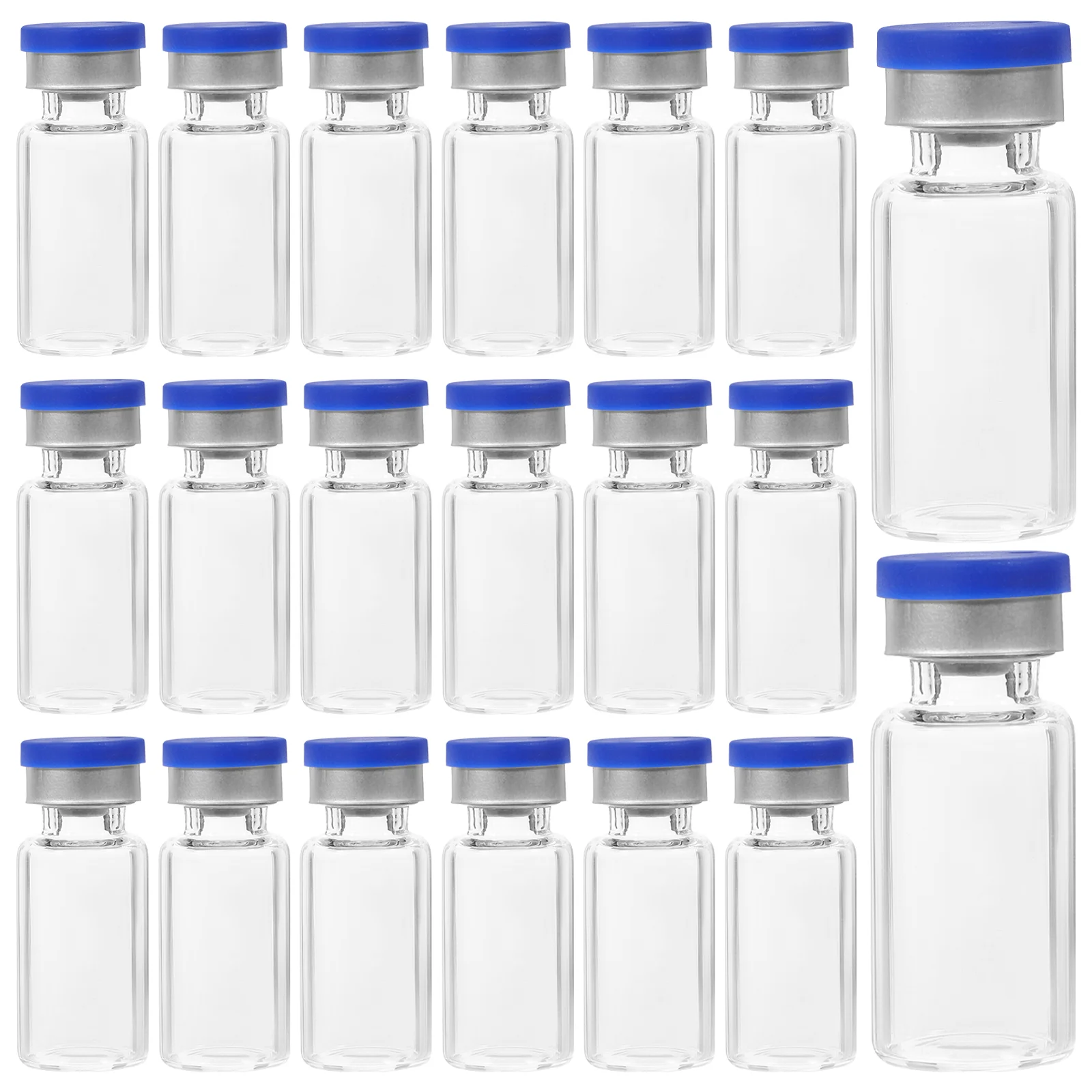 20 Pcs Meds Vial Glass Bottle Test Tubes Containers For Liquids Freeze-dried Powder