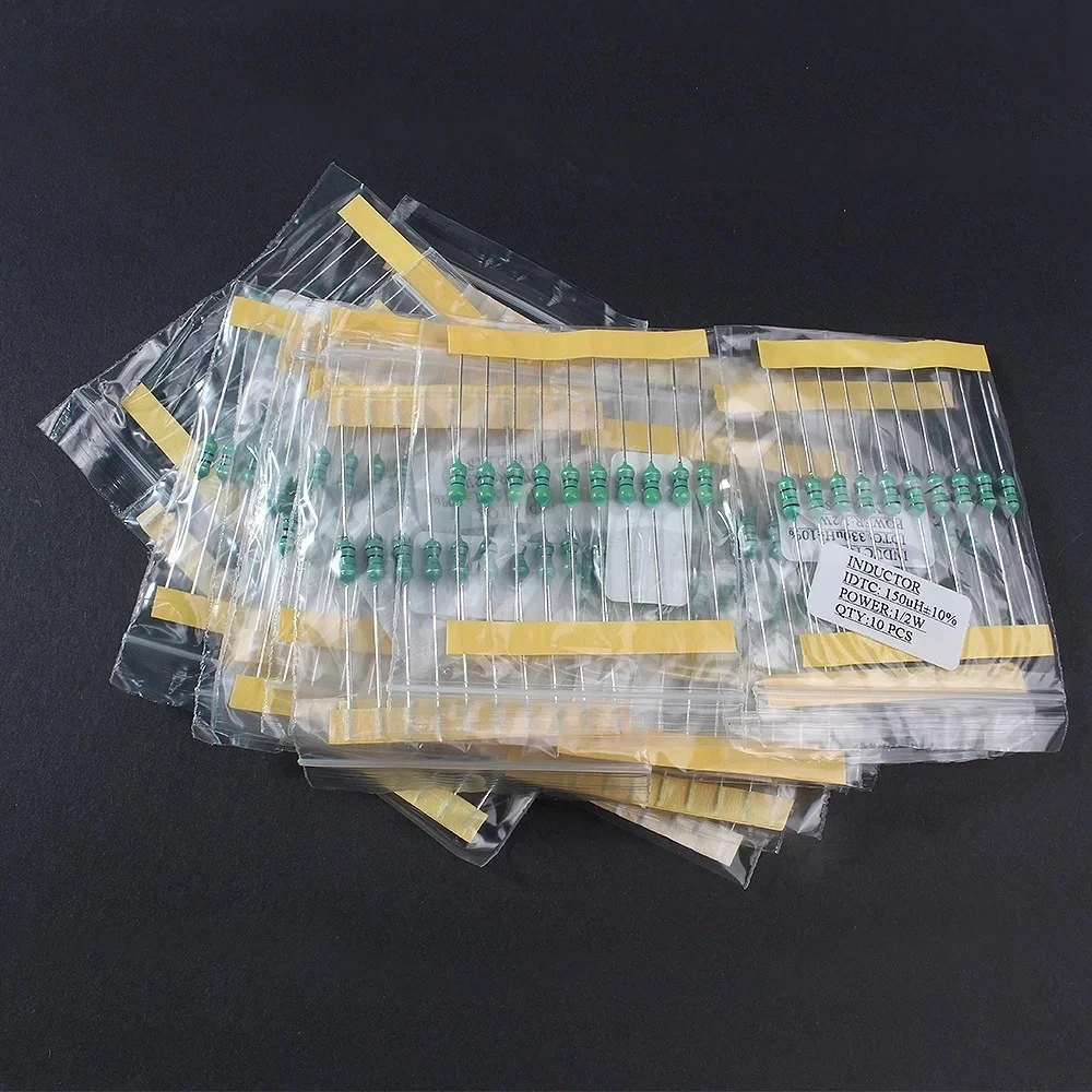 200 шт. 1/2 Вт индуктор 0,5 Вт цветной кольцевой индуктор индукторы 1UH-4,7MH 20 значенийX10 шт. набор индукторов в ассортименте