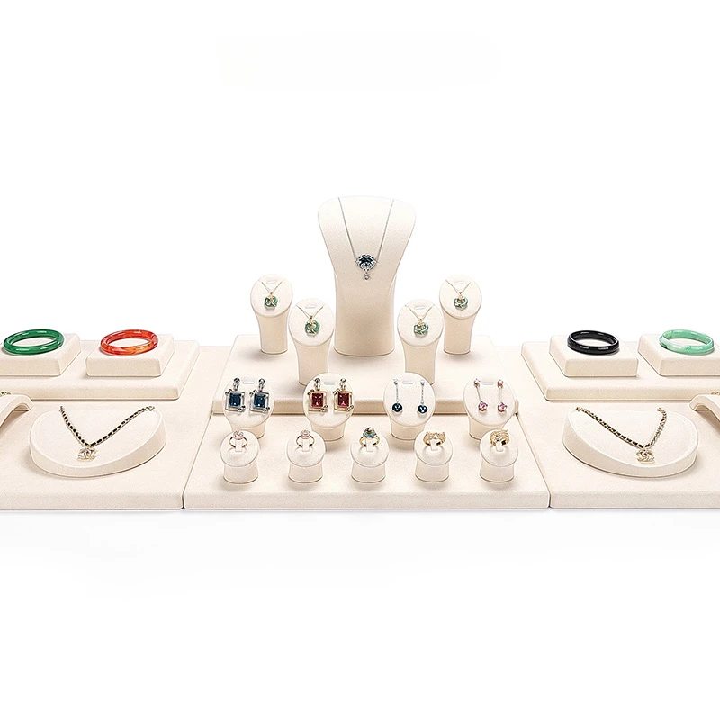 

New Simple Jewelry Display Stand Necklace Ring Earrings Jewelry Stand Window Counter Display Props Set