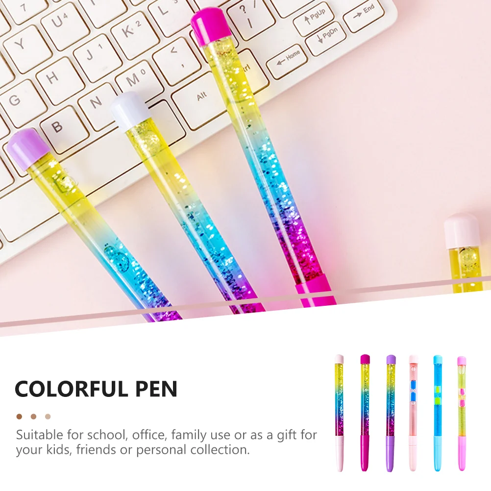 8 Pcs Signing Pen Fairy Wand Pink Pens Flash Signature Portable Writing Plastic Perform Supplies Student Fountain