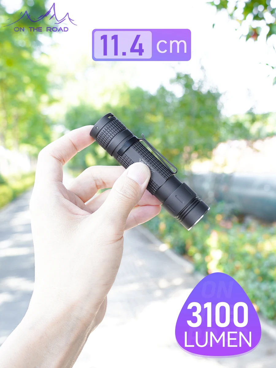 ON THE ROAD  M9X mini strong light flashlight 21700 small flashlight USB direct charge outdoor waterproof bodyproof super bright