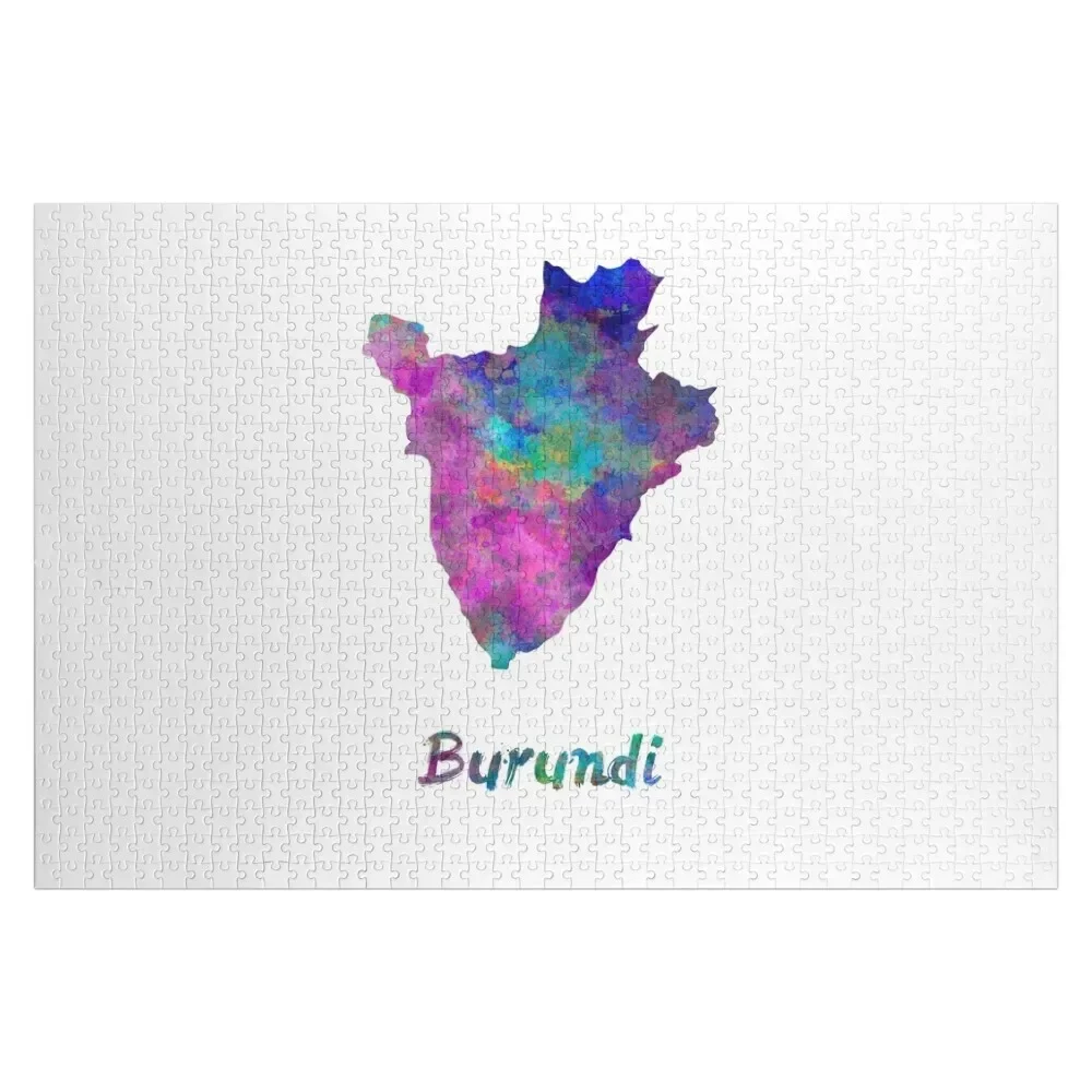 Burundi in watercolor Jigsaw Puzzle Children Personalized Child Gift Personalized Gifts Puzzle