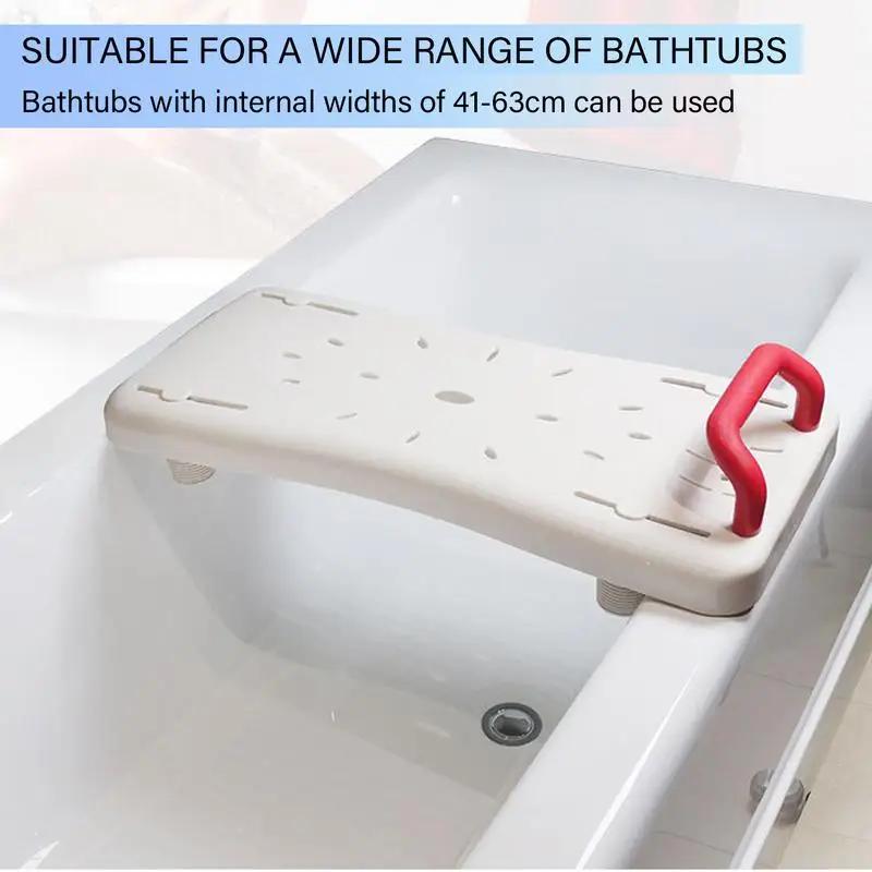 لوح حمام لحوض الاستحمام وحوض الاستحمام ومقاعد لوح جلوس الحمام مع زوايا مستديرة للأشخاص ذوي الإعاقة وكبار السن #4