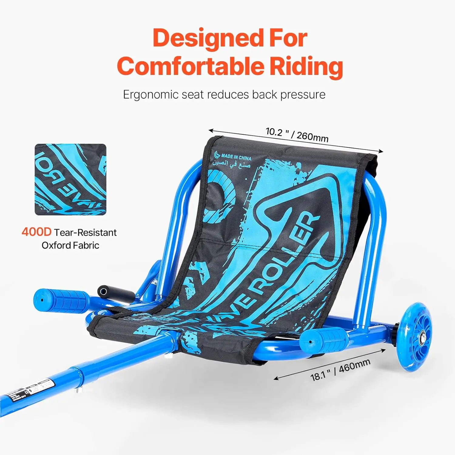 Patinete de paseo, capacidad de carga de 132 lb, columpio lateral a lado para un paseo increíble, alimentado por Zig-Zag Motion, deriva en cualquier superficie dura