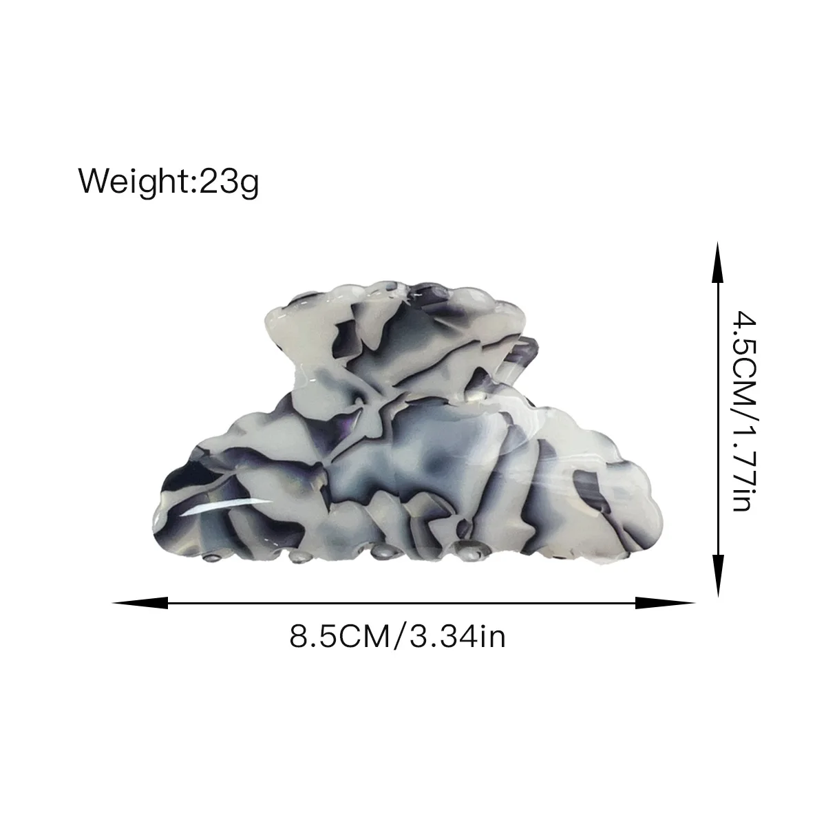 Vintage Wave Hair Claw Female Temperament Elegant Mermaid Claw Clip Crab Hair Clips Women Girls Shark Clip Hair Accessories 2025