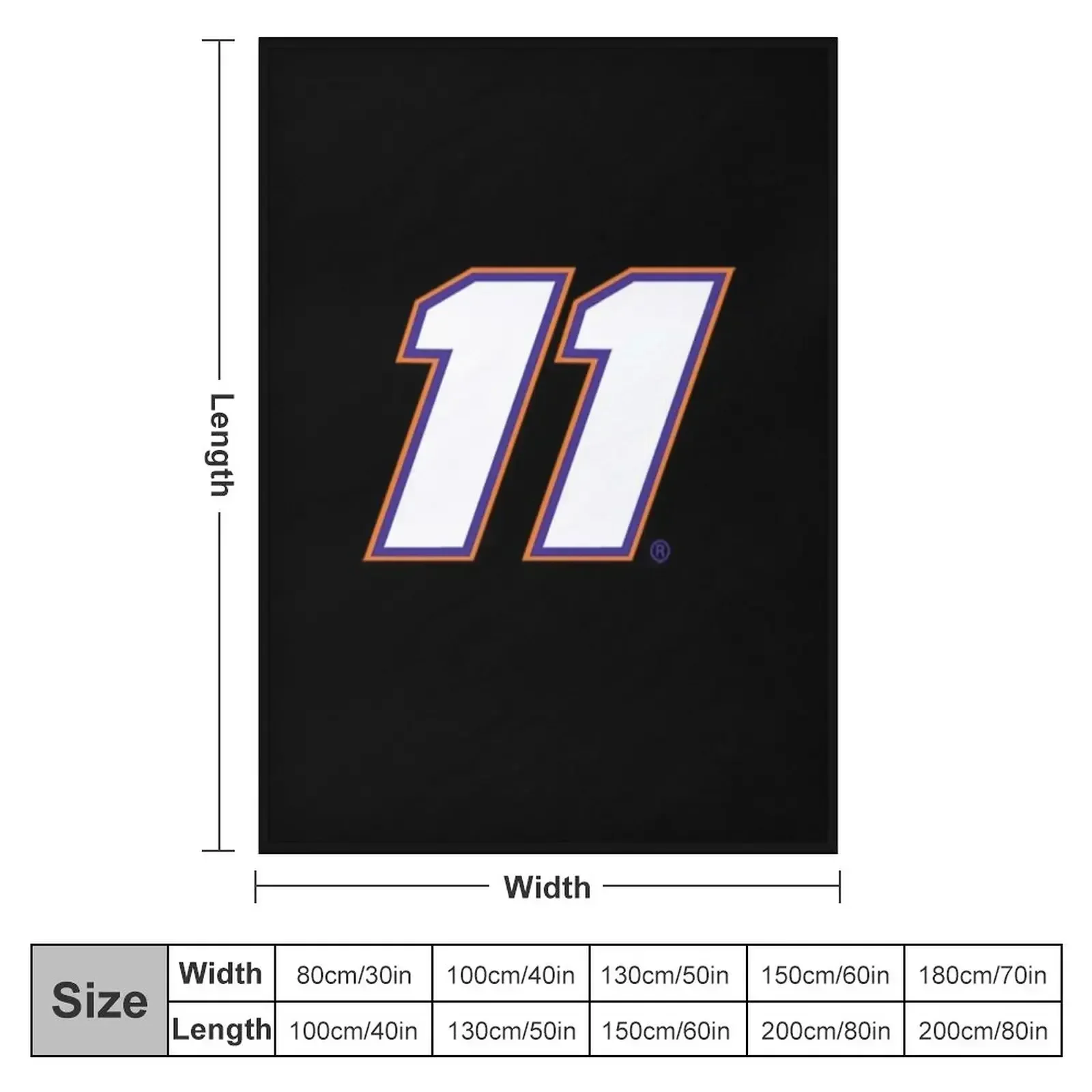 The 11 Denny Hamlin Throw Blanket Camping Custom Warm Blankets