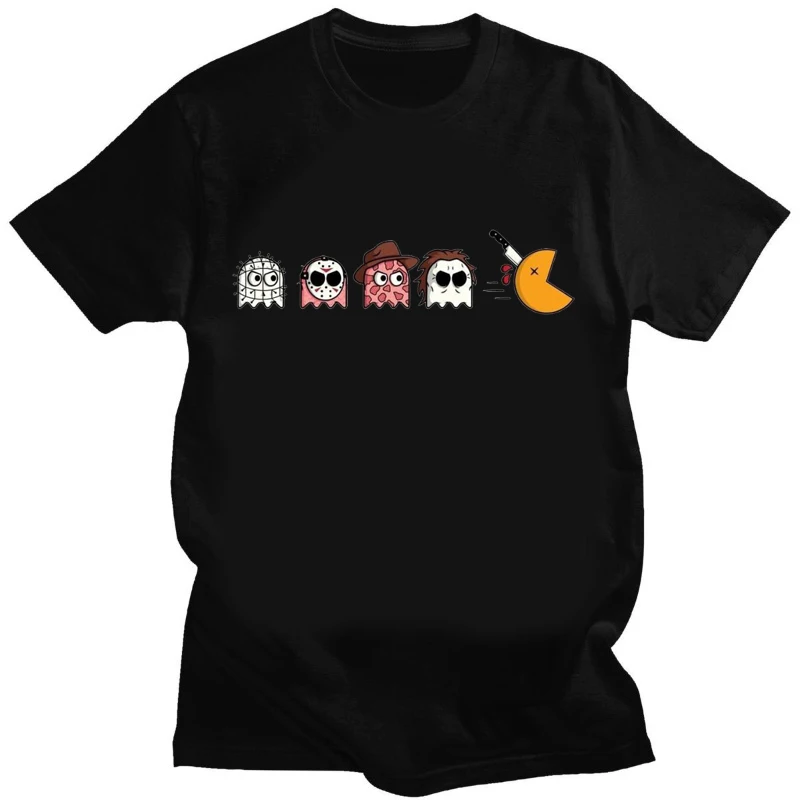Halloween Skeleton Funny T Shirt Little Ghost Creative Gift T-shirts  Casual  Short Women Men Clothing Tees Tops Streetwear