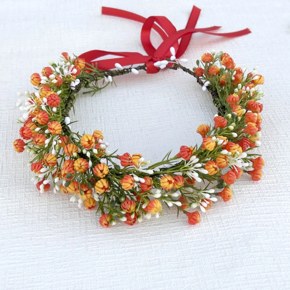 Serre-tête floral artificiel, guirlande de style coréen, coiffe de mariage, accessoires pour cheveux de style bohème, couronnes de mariée, accessoires photo