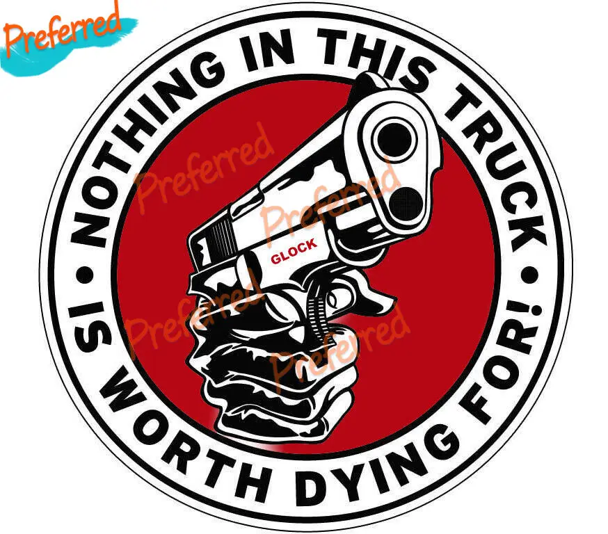 NOTHING IN THIS TRUCK SECURITY WARN STICKER DECAL GARAGE LABEL MAN CAVE TOOLBOX