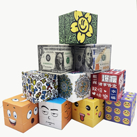 Magic Cube 3x3x3 Cartoon Alien dollar graffiti UV Fun Stress Relief Puzzle Professional Smooth Speed Game Children's Toys Gifts