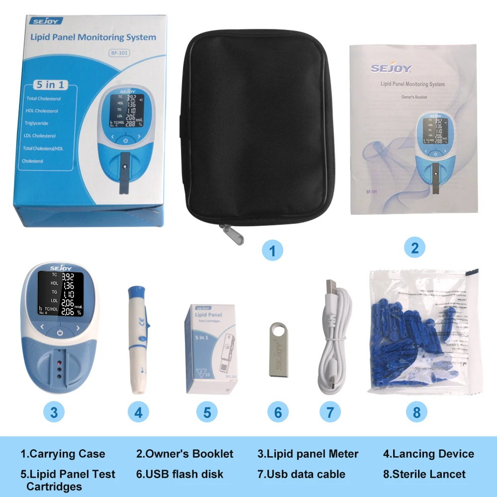 5 In 1 Medical Lipid Blood Cholesterol Test ContainTotal,Triglyceride,hdl,ldl,tc,hdl /Analyzer0110pc Test/10pc Test/50pc Test