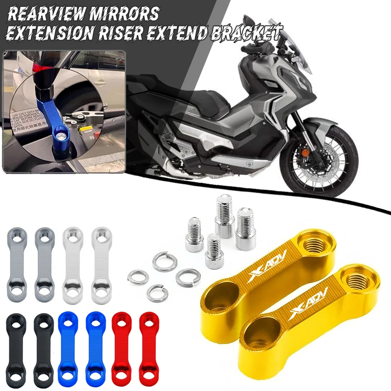 

For XADV X-ADV 750 XADV750 2017-2025 Motorcycle Accessories Aluminum Mirrors Riser Extension Bracket Rearview Mirror Extend
