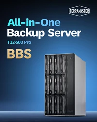 TERRAMASTER T12-500 Pro NAS 스토리지-12Bay 코어 i7 1255U 10 코어 CPU, 16GB DDR5, 네트워크 연결 스토리지 (디스크리스)