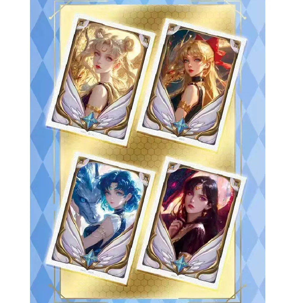 JINGU Sailor Moon Cards Tsukino Mizuno Anime Collection Cards Mistery Box Board Games Toys Birthday Gifts for Boys and Girls