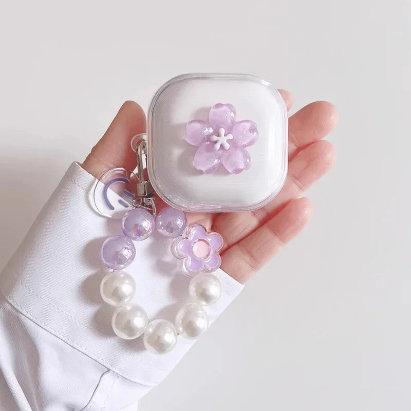 Casing Bunga Ceri untuk OnePlus Buds3 Pro /budspro2 Casing Silikon Transparan Penutup Earphone Nord Buds3Pro untuk OnePlus Buds3